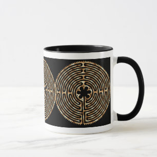 Chartres Labyrinth Pearl Dark Paths Mug