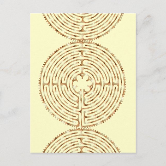 Chartres Labyrinth Pearl Postcard (Front)