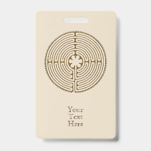 Chartres Labyrinth - Spiritual Symbol Antique 1 Badge