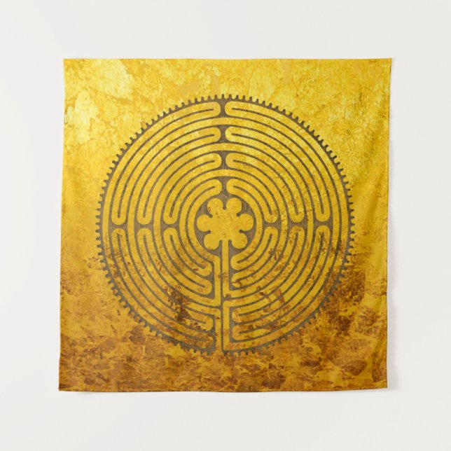 Chartres Labyrinth - Spiritual Symbol Antique 1 Tapestry (Front)