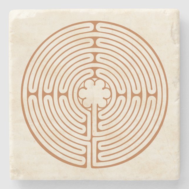 Chartres Labyrinth Stone Coaster (Front)