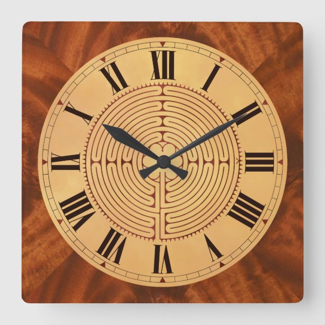 Chartres Maze Wall Clock (Front)