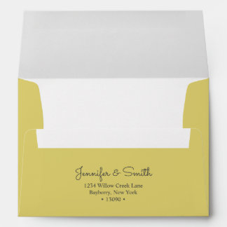 Chartreuse A7 Envelope minimalist &  inviting tone