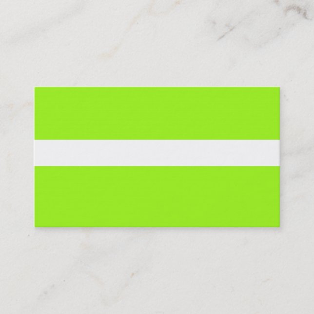 Chartreuse ajustable Neon & Carte de visite blanc (Devant)