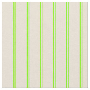 Chartreuse and Bisque Stripes/Lines Pattern Fabric