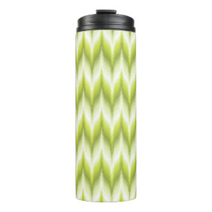 Chartreuse and Lime Bargello  Thermal Tumbler