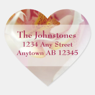 Chartreuse and White Orchid Wedding Address Label