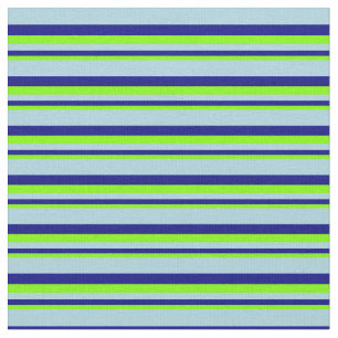 Chartreuse, Blue, and Light Blue Pattern Fabric