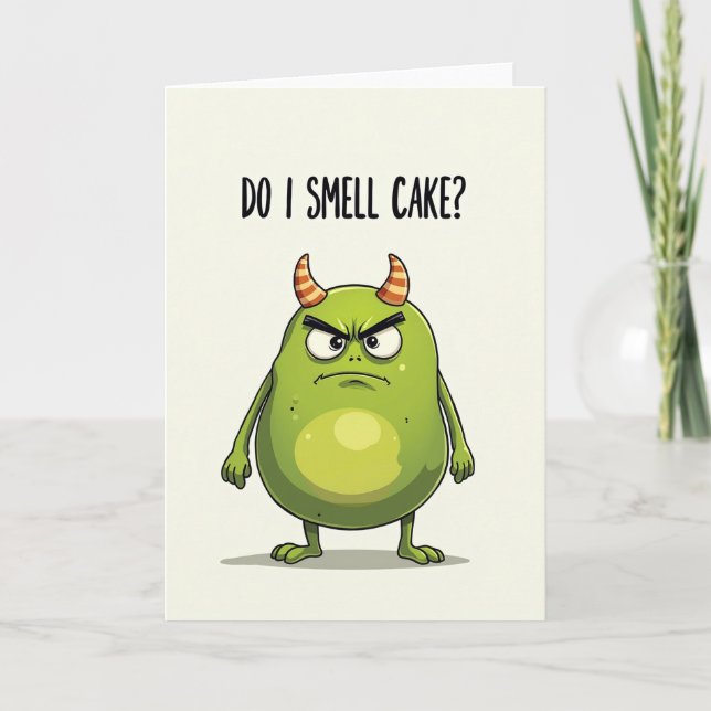 Chartreuse Creature Birthday Card (Front)
