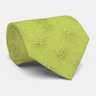 Chartreuse Glitter Faux Silk Bold Gentleman's Tie