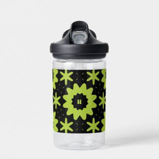 chartreuse green black Water Bottle