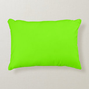 Chartreuse Green Colour Bright Neon Green Colour Accent Pillow