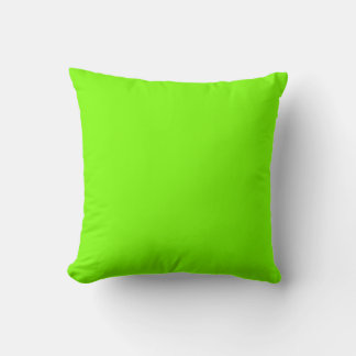 Chartreuse Green Colour Solid Plain Throw Pillow