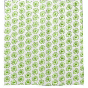 Chartreuse Green Daisy Print, Hippie Flower Print