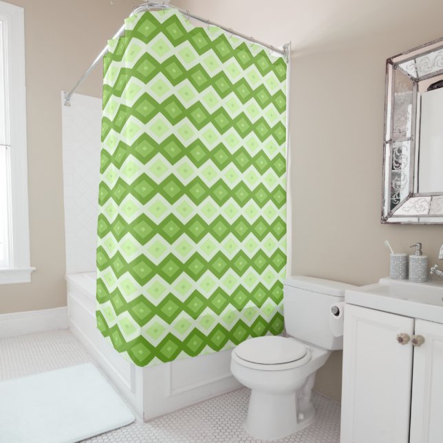 Chartreuse green diamond pattern (In Situ)