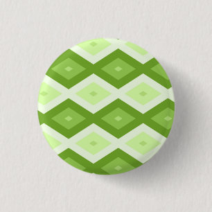 Chartreuse green diamond pattern 1 inch round button