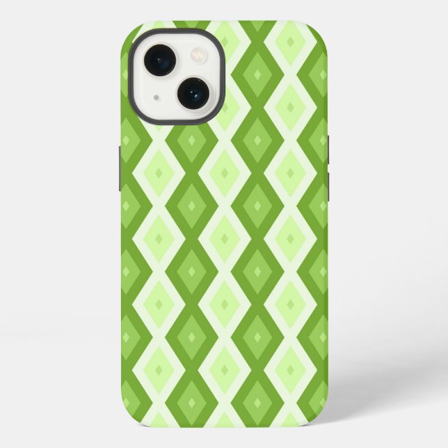Chartreuse green diamond pattern Case-Mate iPhone  Case (Back)