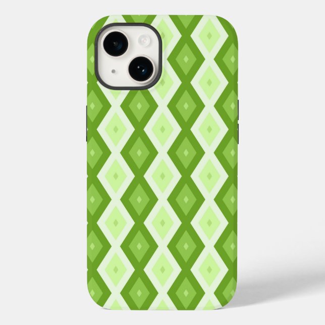 Chartreuse green diamond pattern Case-Mate iPhone case (Back)