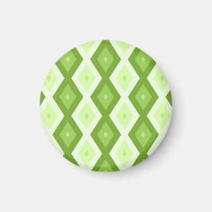 Chartreuse green diamond pattern magnet