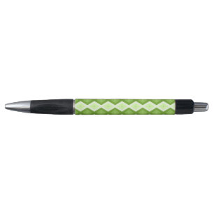 Chartreuse green diamond pattern pen