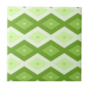 Chartreuse green diamond pattern tile