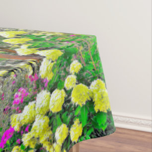 Chartreuse Green Limelight Hydrangea Garden Tablecloth