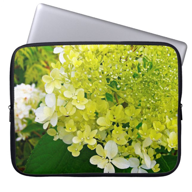 Chartreuse Green, Limelight Hydrangea, Laptop Sleeve (Front)