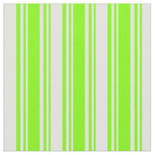 Chartreuse & Light Cyan Stripes Fabric