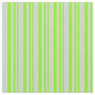 Chartreuse & Light Grey Coloured Lined Pattern Fabric