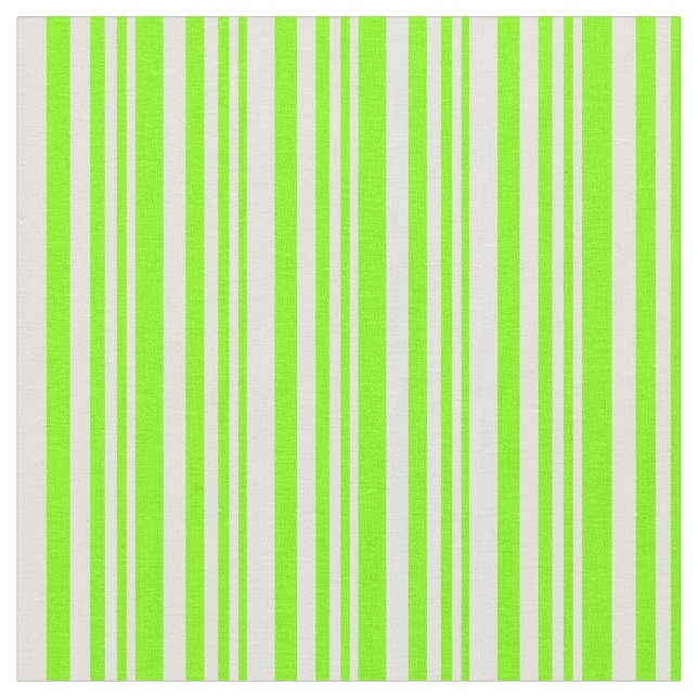 Chartreuse & Light Yellow Lined Pattern Fabric (Close Up)