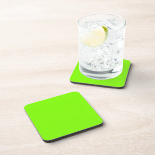 Chartreuse/Neon Green 7FFF00 Colour & Image Option Coaster