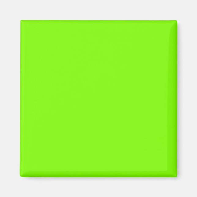 Chartreuse/Neon Green 7FFF00 Colour & Image Option Magnet (Front)