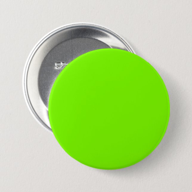 Chartreuse (Neon Green) 7FFF00 Colour - Name Optio 3 Inch Round Button (Front & Back)