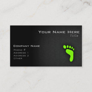 Chartreuse, Neon Green Footprint Business Card