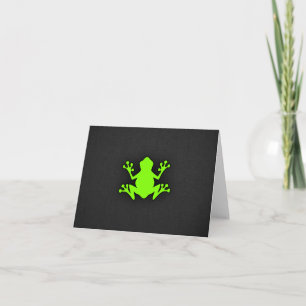 Chartreuse, Neon Green Frog Card
