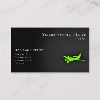 Chartreuse, Neon Green Plane Business Card