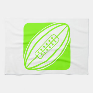 Chartreuse, Neon Green Rugby Kitchen Towel