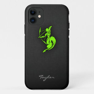 Chartreuse, Neon Green Sagittarius iPhone 11 Case