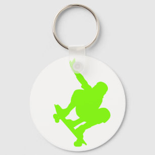 Chartreuse, Neon Green Skater Keychain