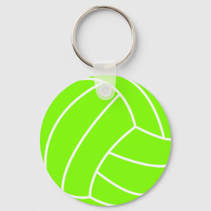 Chartreuse, Neon Green Volleyball Keychain