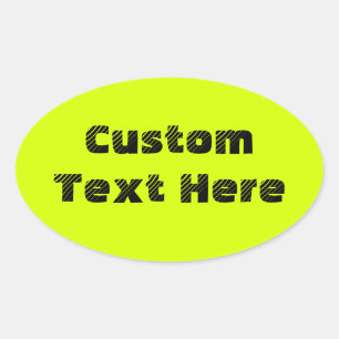 Chartreuse Oval Sticker