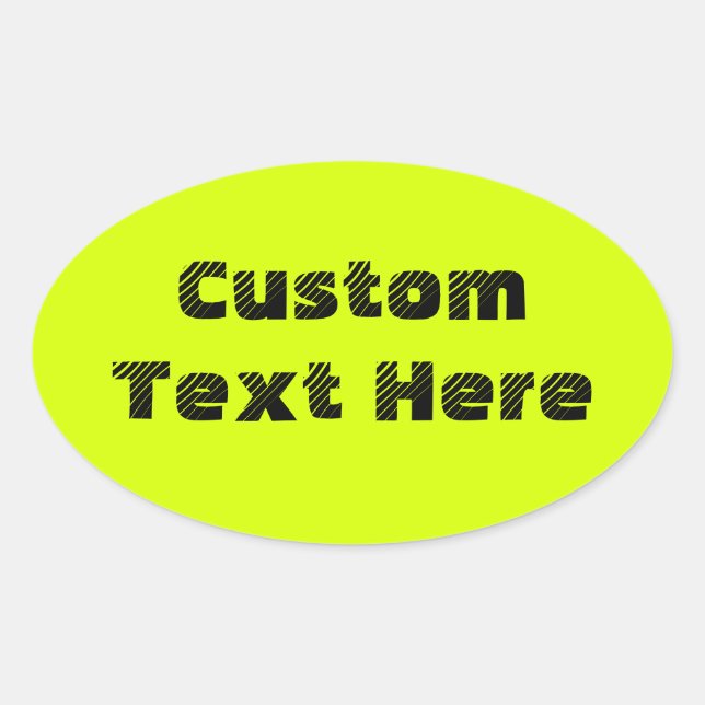Chartreuse Oval Sticker (Front)