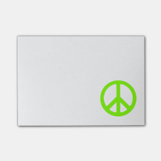 Chartreuse Peace Symbol Post-it Notes