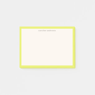 Chartreuse Personalized Name Back to School Study Post-it Notes