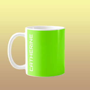 Chartreuse Solid Colour Personalized  Coffee Mug