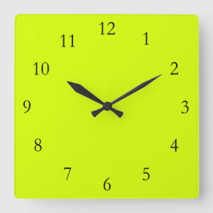 Chartreuse Square Wall Clock