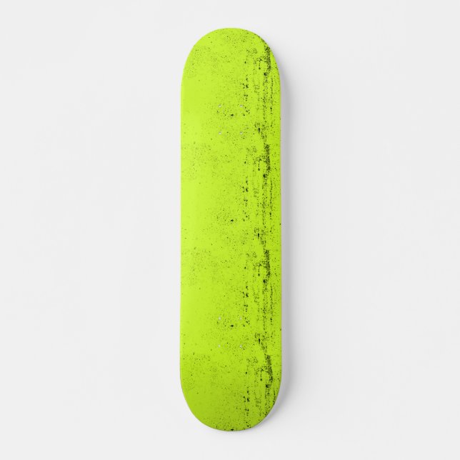 Chartreuse textured unique skateboard (Front)