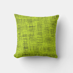 Chartreuse Tweed Lance Oreiller Extérieur
