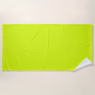  Chartreuse Yellow (solid colour)  Beach Towel