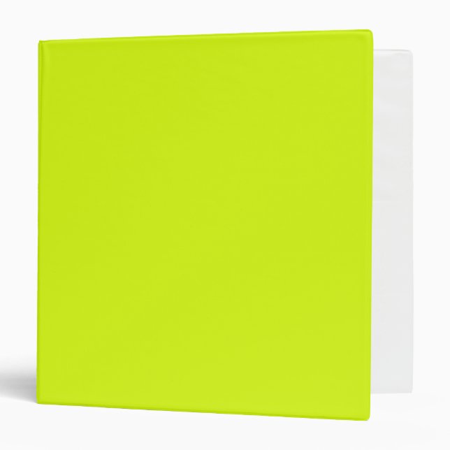 Chartreuse Yellow solid colour Binder (Front/Inside)